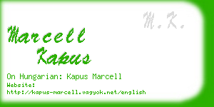 marcell kapus business card